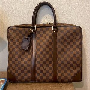 Louis Vuitton Bag Damier Porte Document Voyage N41124 Ebene Men's